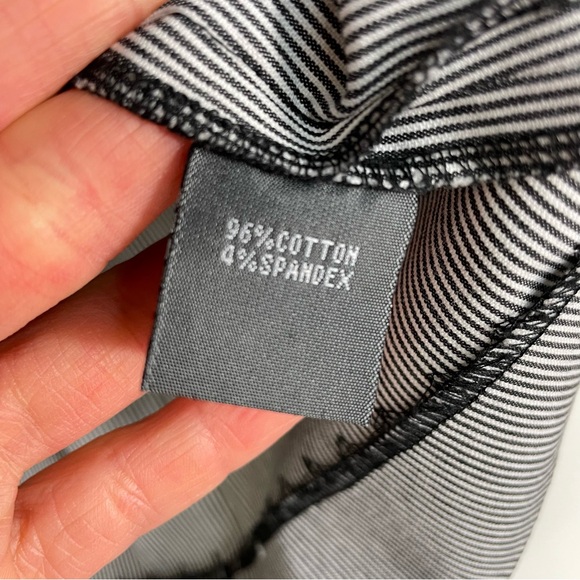 Kenneth Cole Reaction Striped Button Front Cotton Blend Shirt Jacket Top Size 6 - Picture 7 of 10